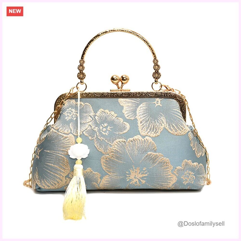Polyester Evening Bag with Chain Strap for Wedding Party Crossbody